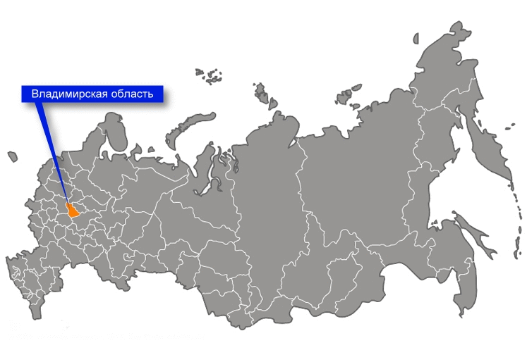 Владимирская область, карта